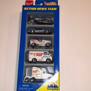 Mattel hot wheels action news team gift pack 1996